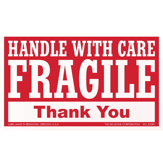 SCL533RV HANDLE WITH CARE - FRAGILE - Thank You