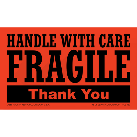 SCL533 HANDLE WITH CARE - FRAGILE - Thank You