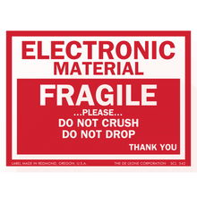 SCL542 ELECTRONIC - MATERIAL - FRAGILE - ...PLEASE... - DO NOT CRUSH - DO NOT DROP