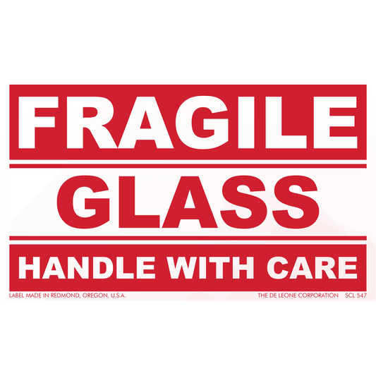 SCL547 FRAGILE - GLASS - HANDLE WITH CARE