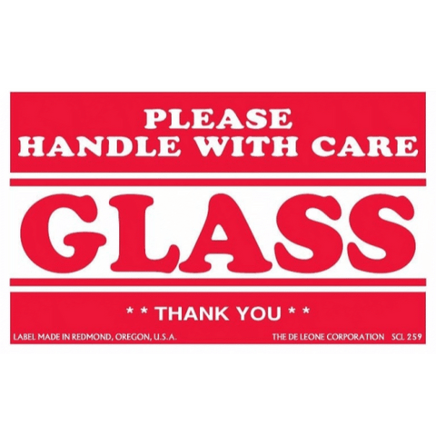 SCL566 PLEASE HANDLE WITH CARE - GLASS - THANK YOU