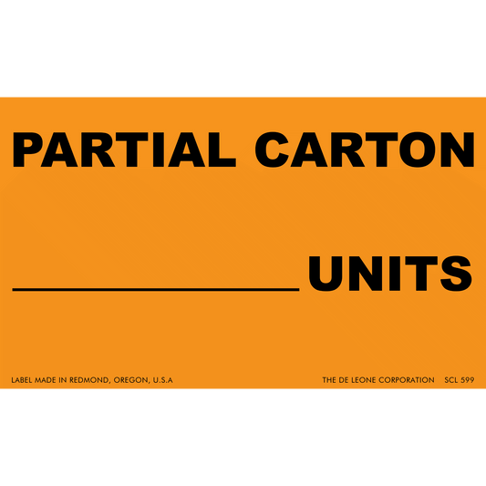 SCL599 Partial Carton --------------------------- Units