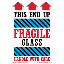 SCL807 THIS END UP - FRAGILE - GLASS - HANDLE WITH CARE