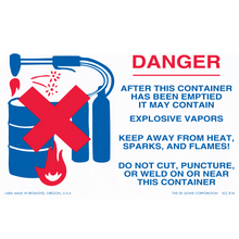 SCL818 DANGER - AFTER THIS CONTAINER HAS BEEN EMPITED IT MAY CONTAIN