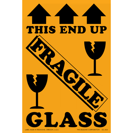 SCL823 THIS END UP - FRAGILE - GLASS