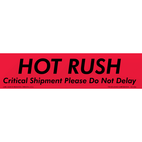 SCL826 HOT RUSH - Critical Shipment Please Do Not Delay