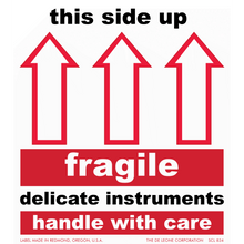 SCL834 This side UP - Fragile - Delicate Instruments - Handle With Care