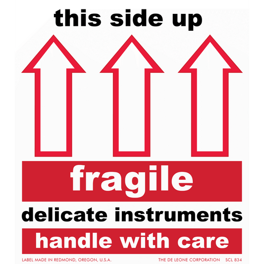 SCL834 This side UP - Fragile - Delicate Instruments - Handle With Care