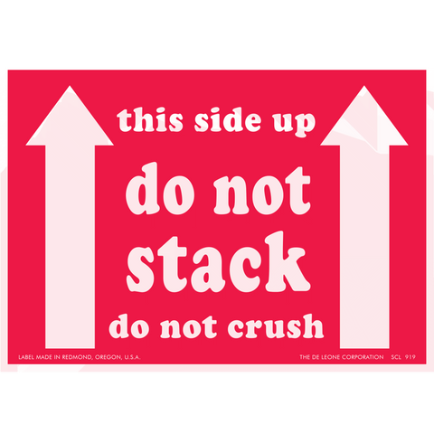 SCL919 This Side Up - Do Not Stack - Do Not Crush