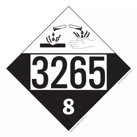 SDP457 UN 3265 Corrosive Liquid, Acidic, Organic, n.o.s. - Corrosive