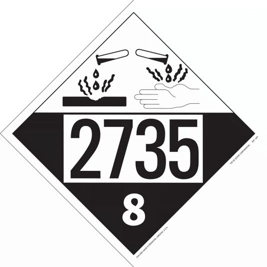 SDP549 UN 2735 Amines, Liquid, Corrosive, n.o.s., or Polyamines, Liquid, Corrosive, n.o.s. - Corrosive