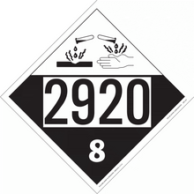 SDP551 UN 2920 Corrosive Liquids, Flammable, n.o.s. - Corrosive