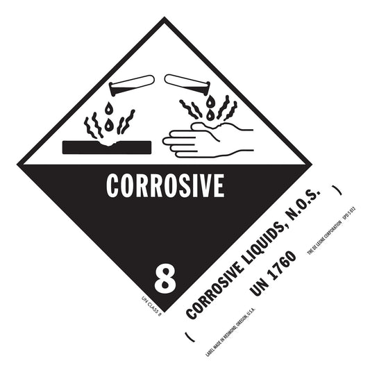 5" x 4" Class 9 Specific Description Label - White & Black, 500/Roll