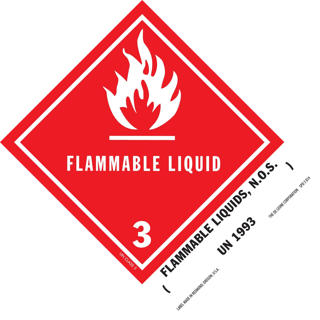 5" x 4" Class 9 Specific Description Label - Red/White & Black, 500/Roll