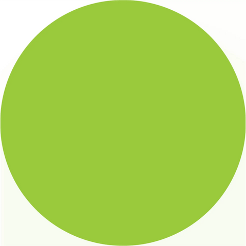 Solid lime green circle.