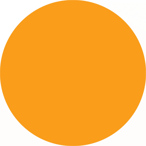 Perfect orange circle.