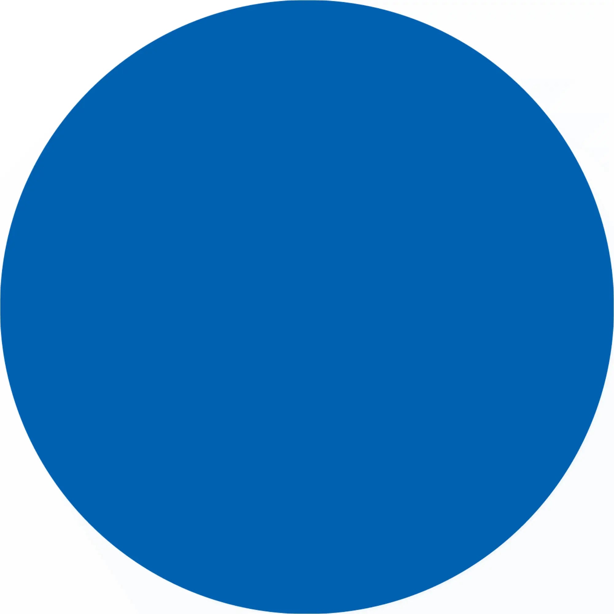 Solid blue circle.