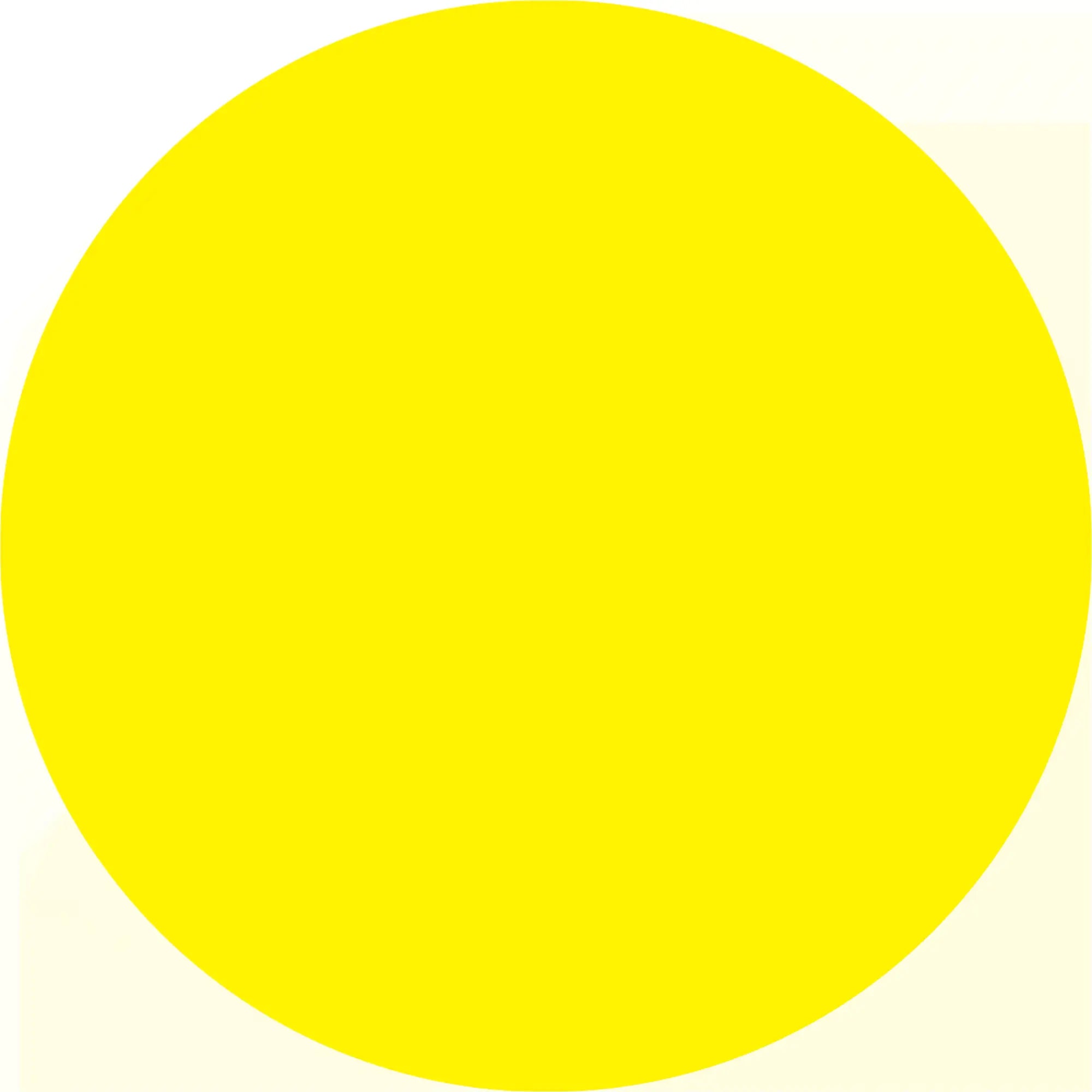 Bright yellow circle.