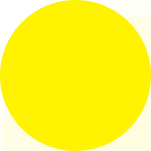 Bright yellow circle.