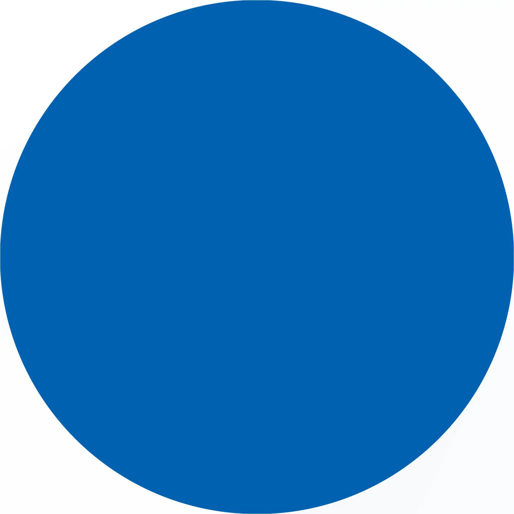 Solid blue circle.
