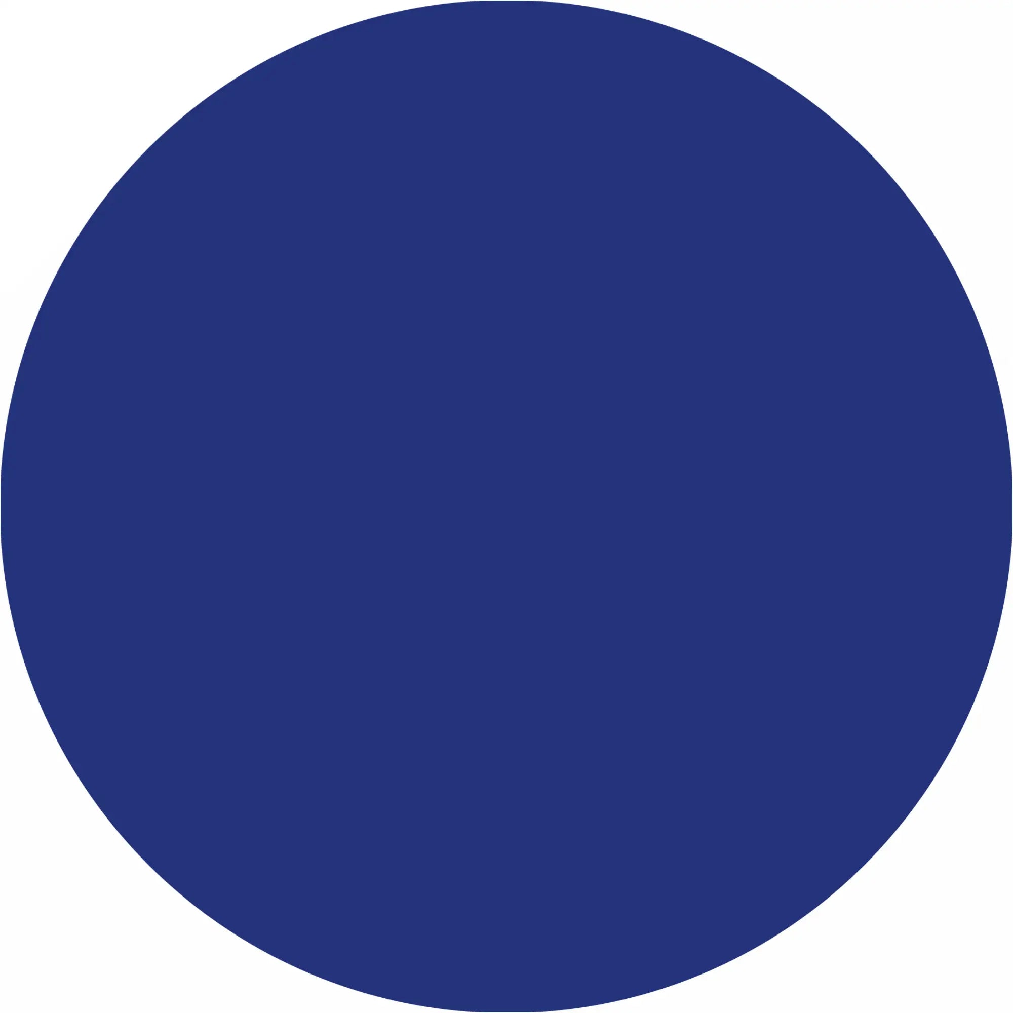 Solid blue circle.