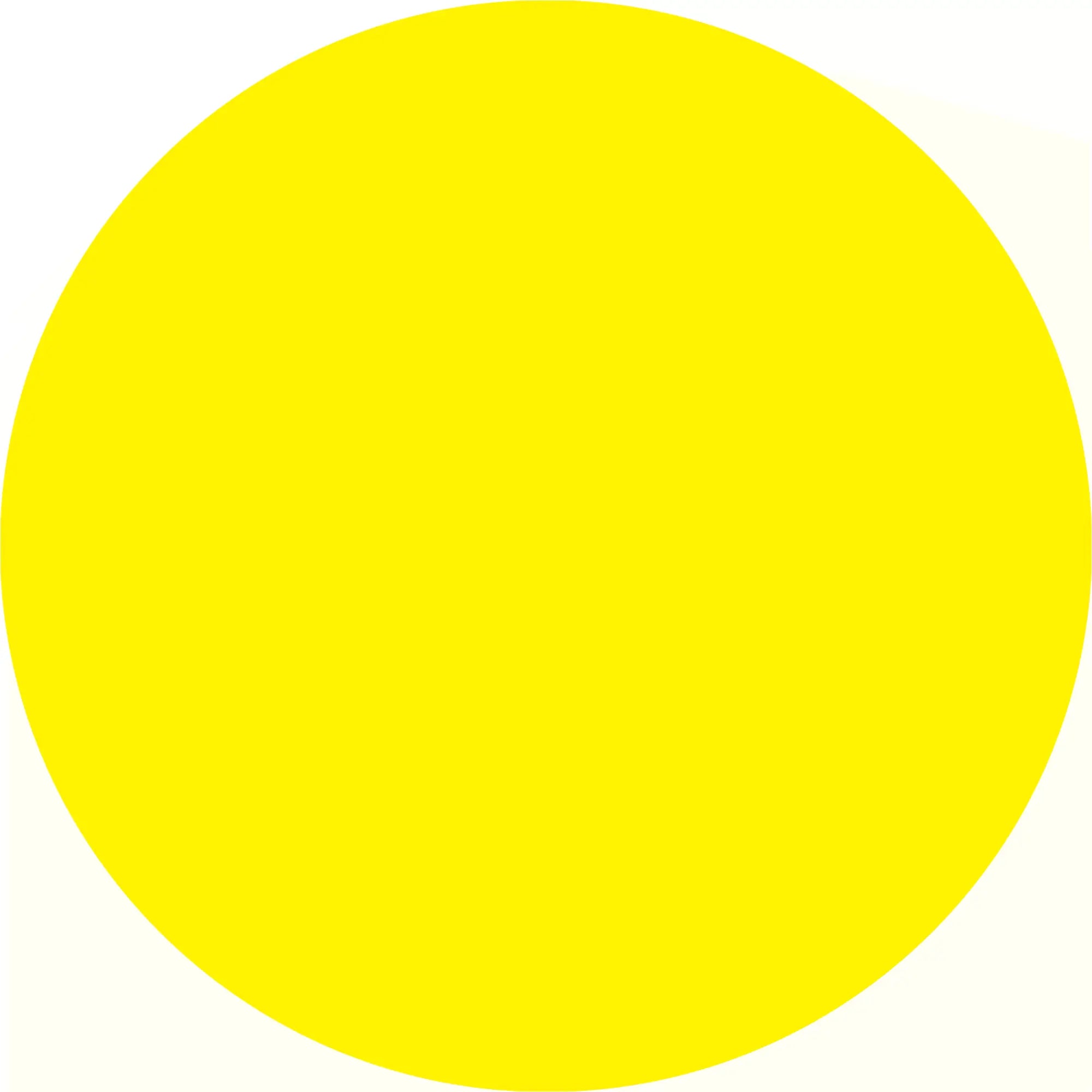 Perfect yellow circle.