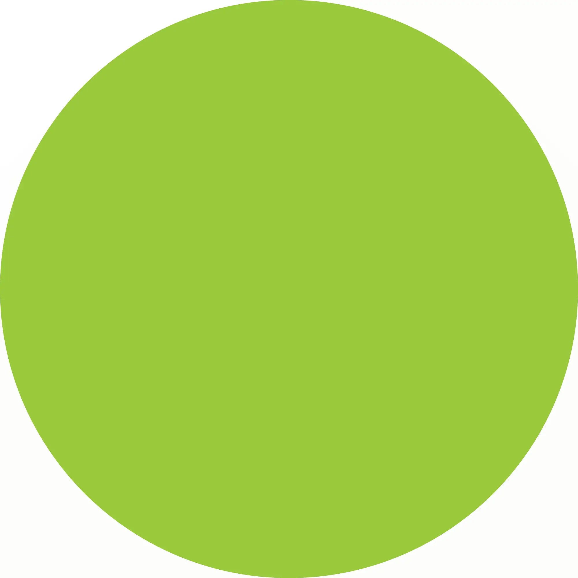 Solid lime green circle.
