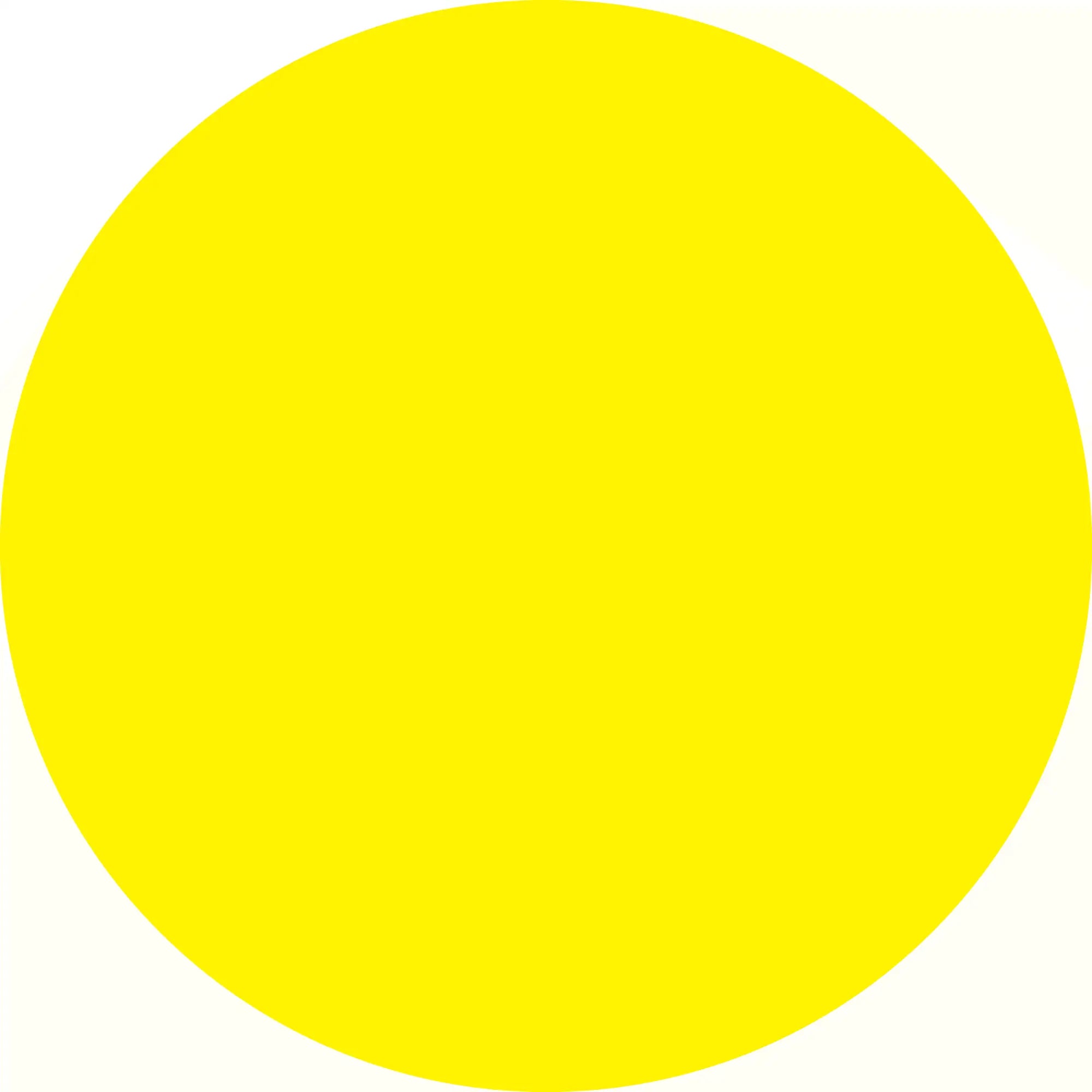 Perfect yellow circle.