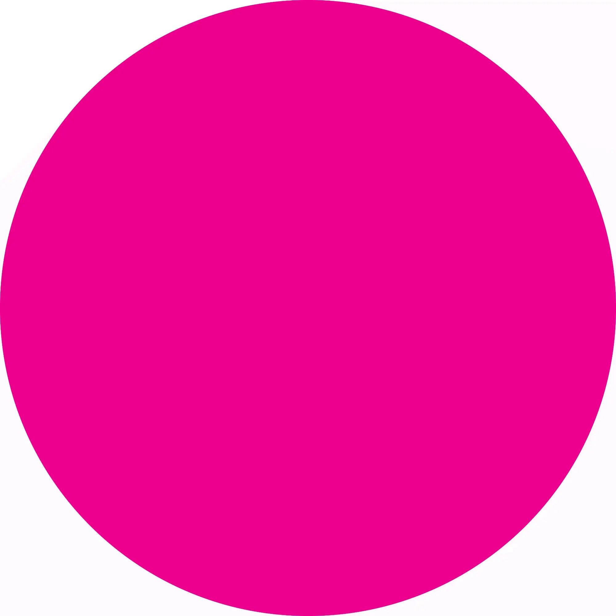 Perfect circle in bright magenta color.