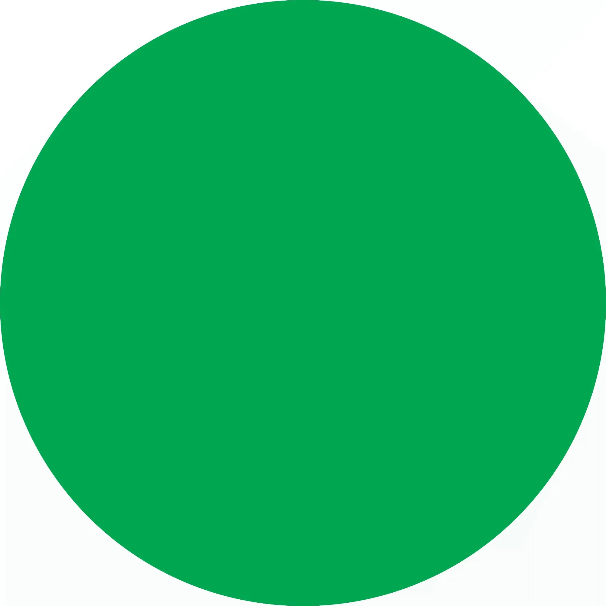 Solid green circle.