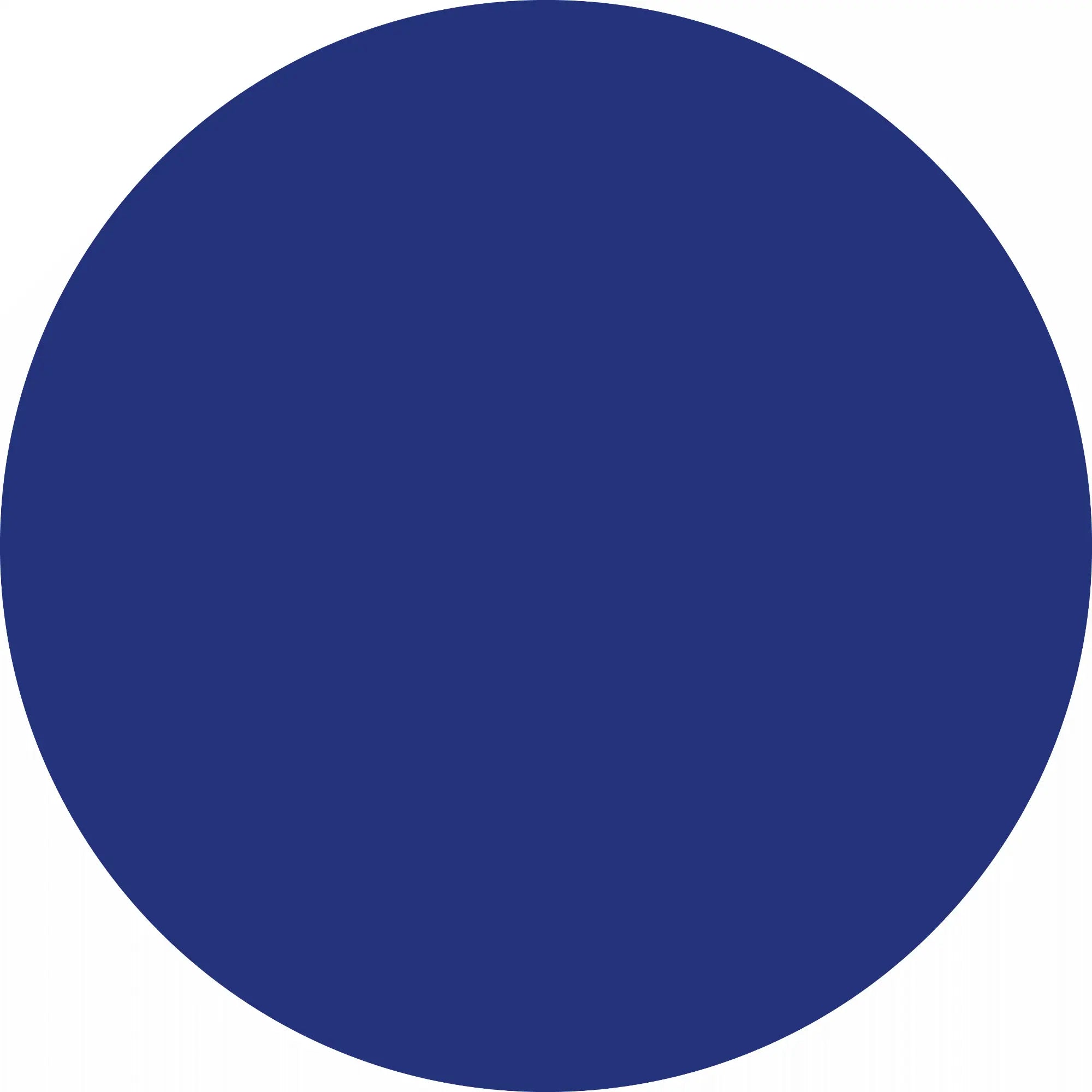 Solid blue circle.