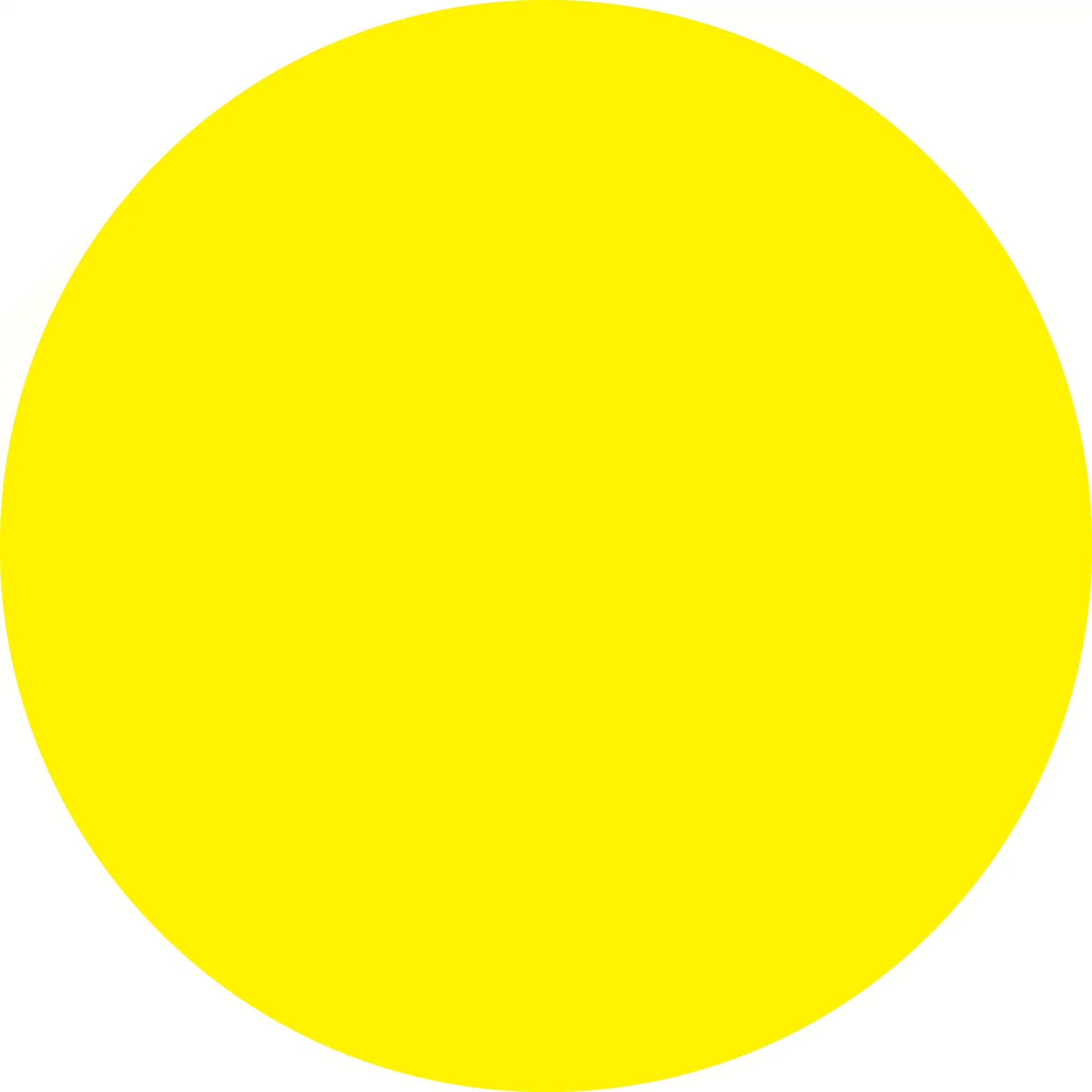 Perfect yellow circle.