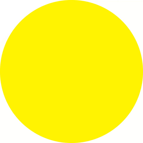 Perfect yellow circle.