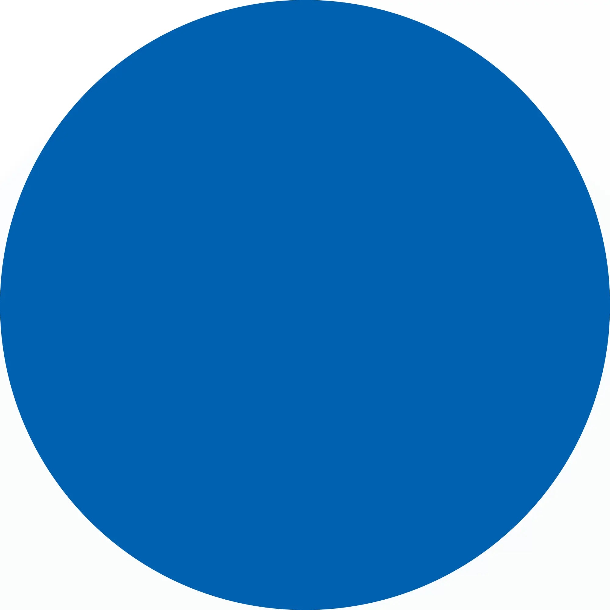 Solid blue circle.