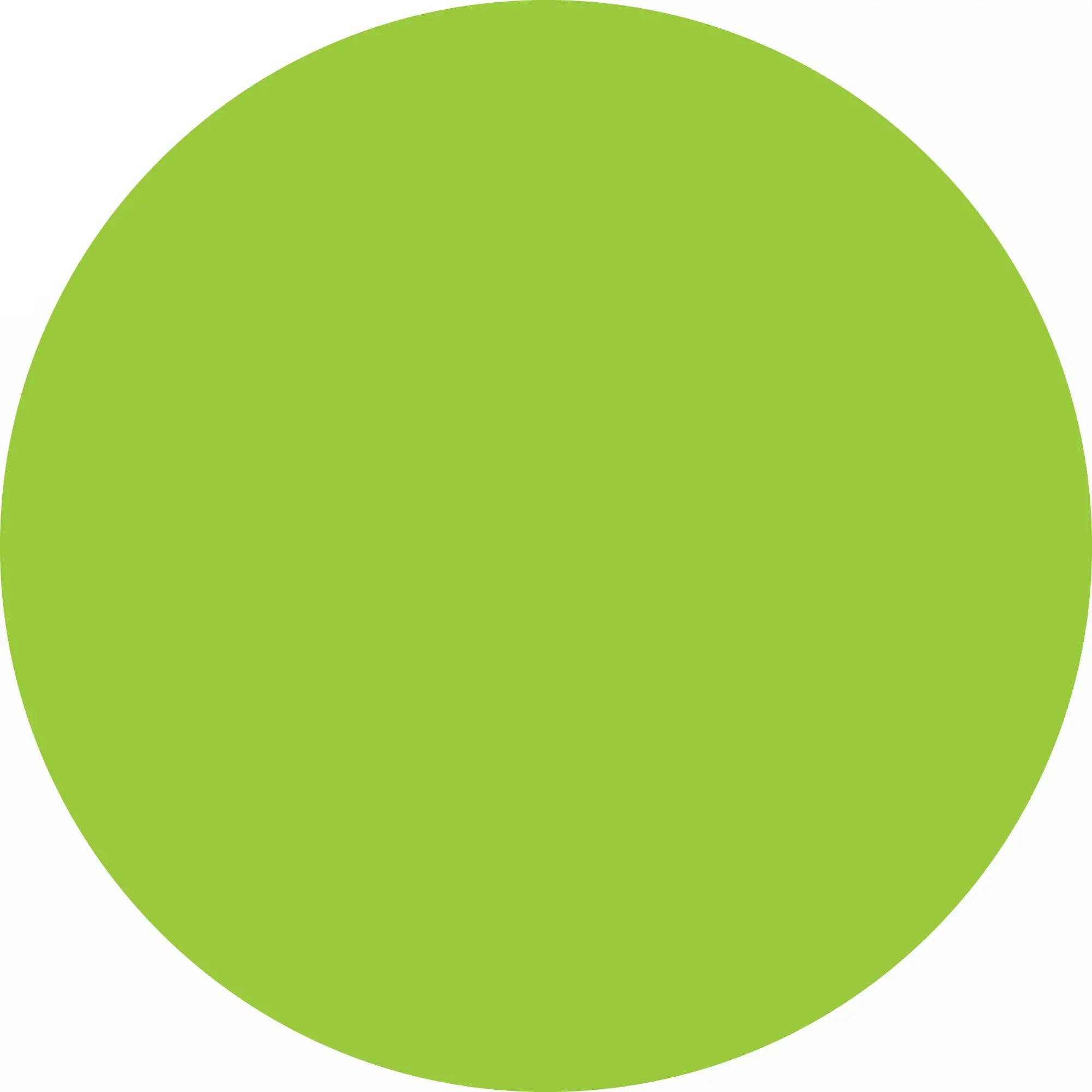Solid lime green circle.