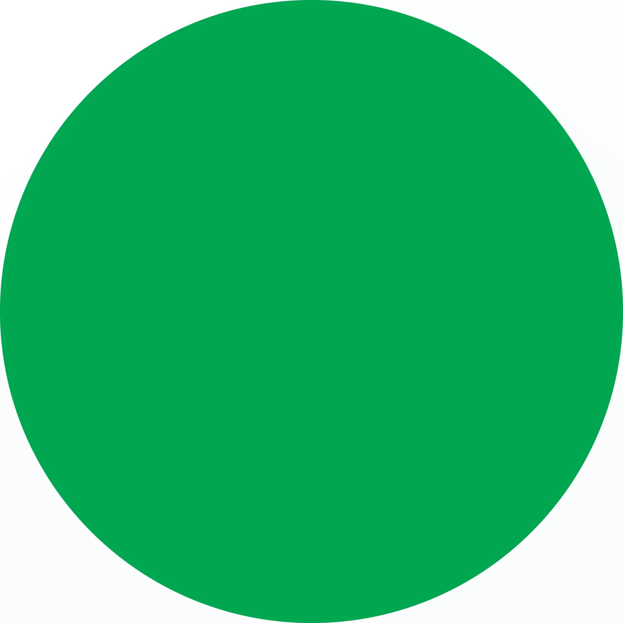 Solid green circle.