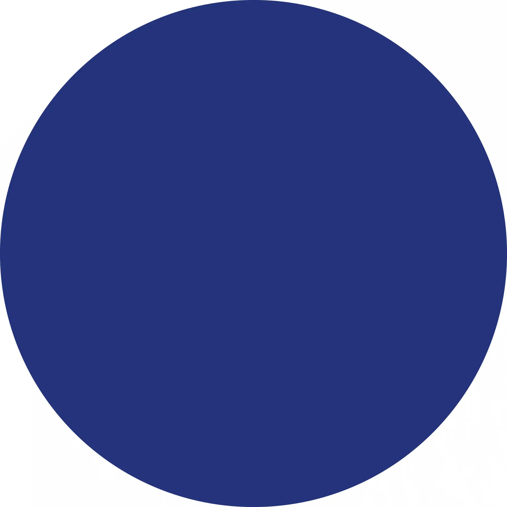 Solid blue circle.