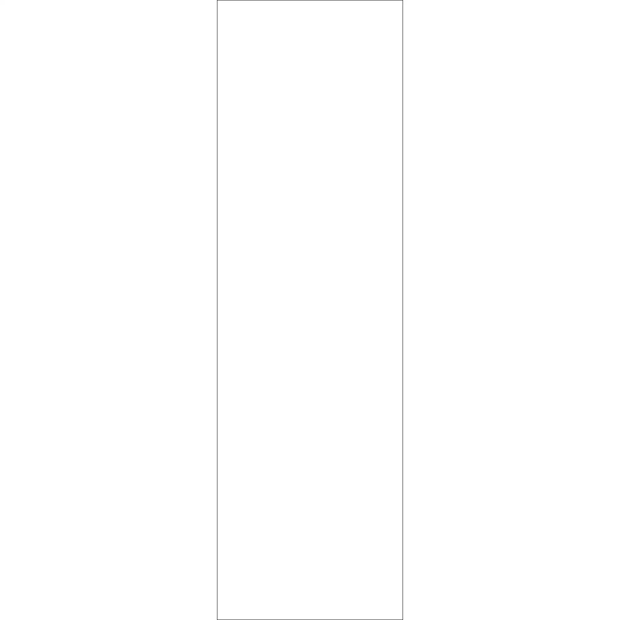 White vertical rectangle with thin black outline.