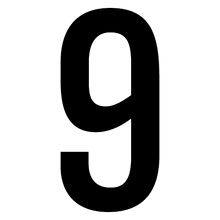 Bold black numeral 9.