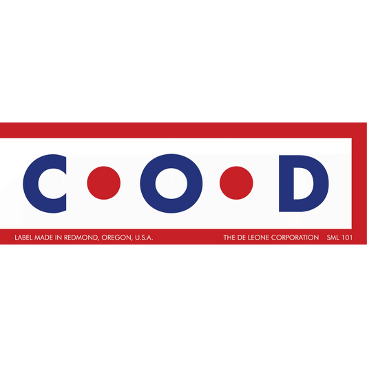 Simple logo design spelling ’COOD’ with red dots between letters on a white background with red borders.