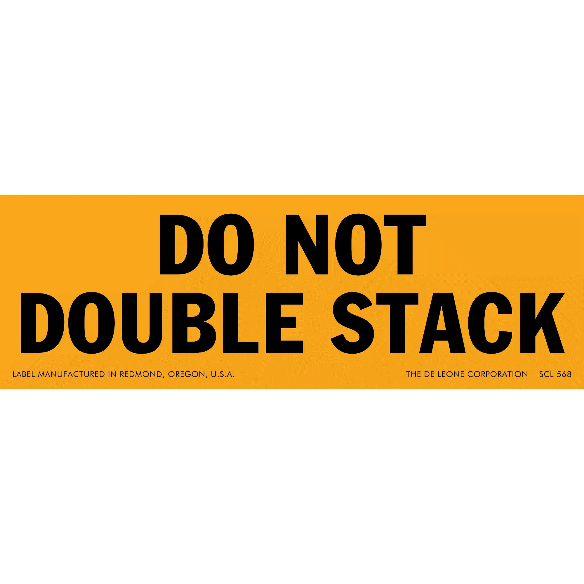 Fluor Orange Double Stack Warning Labels 500 Roll - Paper