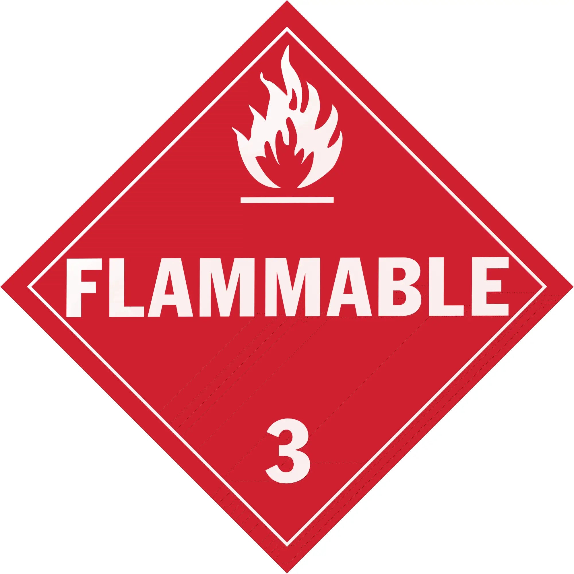 Flammable hazard diamond.