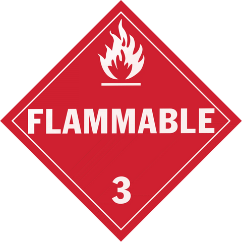 Flammable hazard diamond.