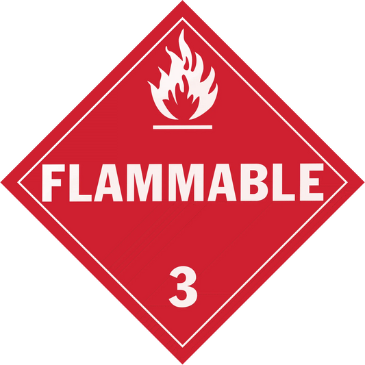 Flammable hazard diamond.