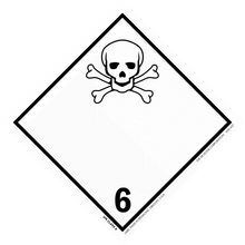 Hazard warning symbol showing a skull and crossbones with the number 6.