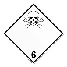 Hazard warning symbol showing a skull and crossbones with the number 6.