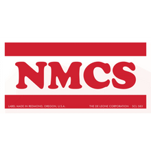 Red ’NMCS’ text between two horizontal red bars on a white background.