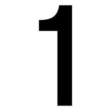 Bold black numeral ’1’’