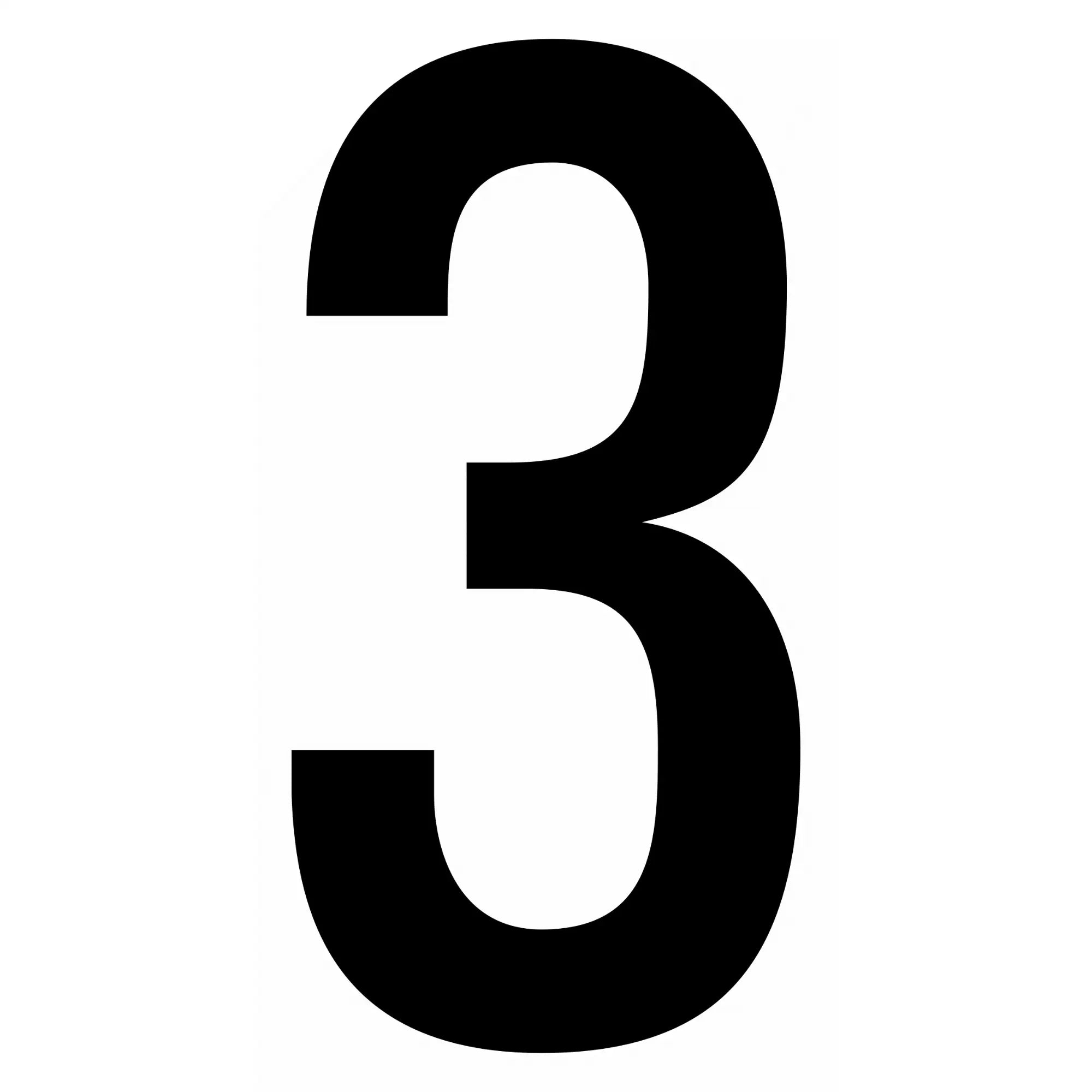 Black numeral 3.