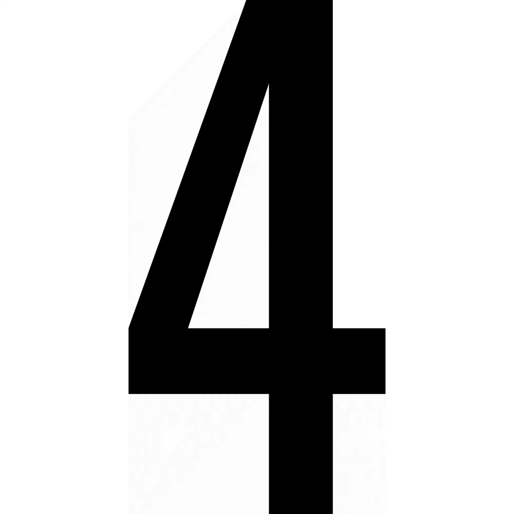 Bold black numeral 4.
